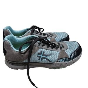Kuru Quantum Sneakers Women Size 9 Blue Grey Suede Mesh Walking Shoes Comfort